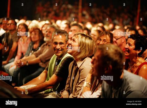Audience Watching A Show In A Small Theatre Stock Photo Alamy