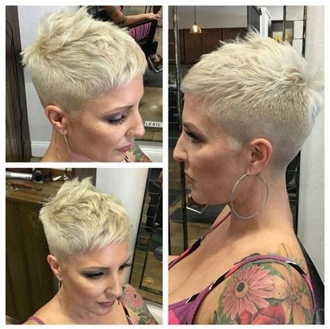 Pin By Rusty On Possible Haircuts Super Short Hair Short Hair Shaved Sides Very Short Hair