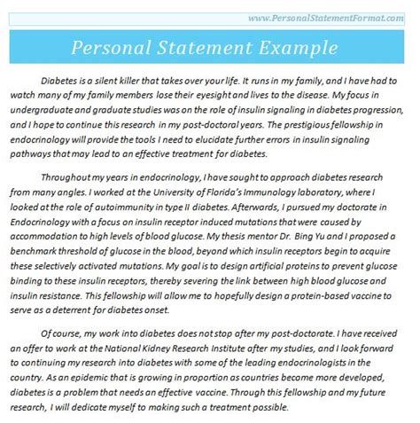 Writing A Personal Statement