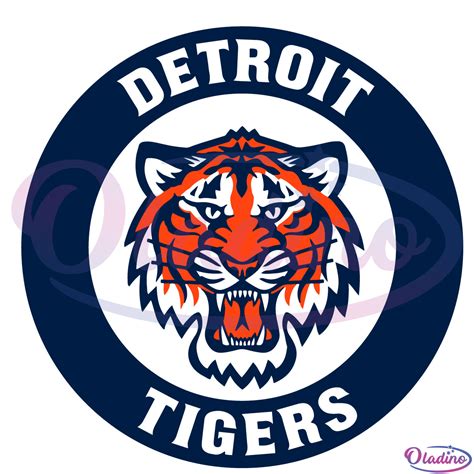 Detroit Tigers Circle Logo Svg Digital File Mlb Svg