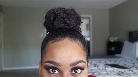 Curly Top Knot Bun Using Extensions Youtube