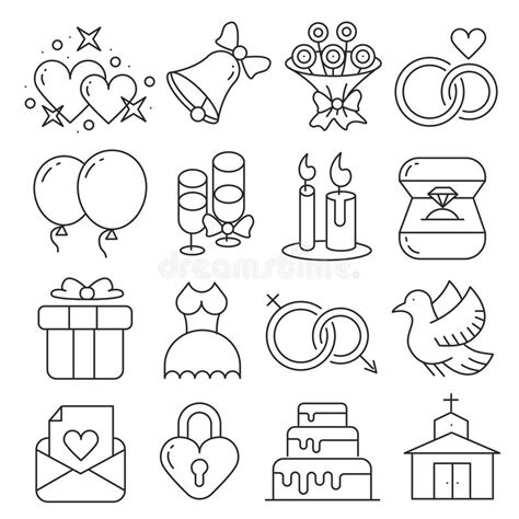 Vector Icons Lines Set Stock Vector Illustration Of Flower 82811915