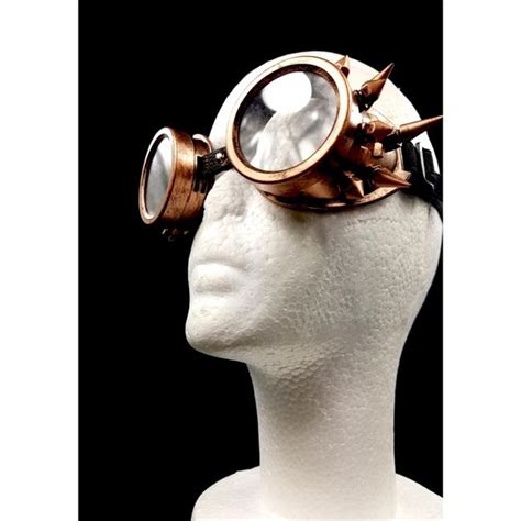 spiked steampunk goggles bronze