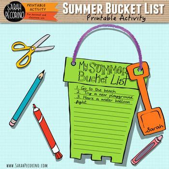 My Summer Bucket List Printable Project | Kids summer bucket list