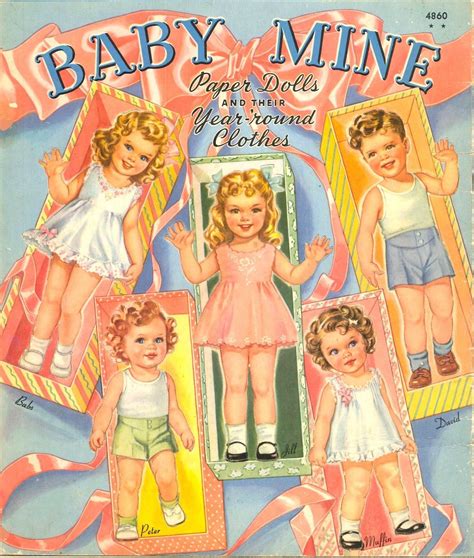Vintge 1944 Baby Mine Paper Doll Laser Reproductionuncutlo Prno1selr