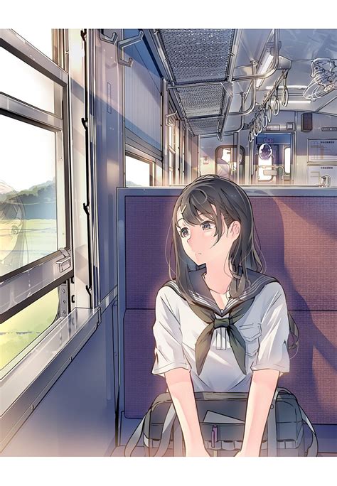 Anime Art Girl Manga Art Train Illustration Train Drawing Anime