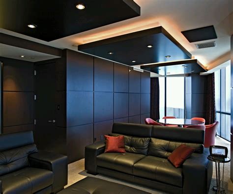 Want your basement to be in a class of its own? Modern interior decoration living rooms ceiling designs ...