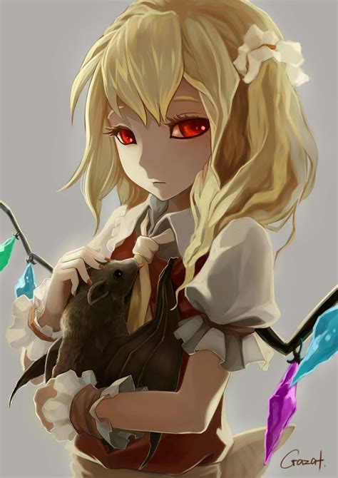 Evil Anime Girl With Blonde Hair And Red Eyes