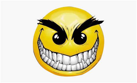 Scary Evil Yellow Smiley Emoticon Smiley Emoticon Cutout Images And