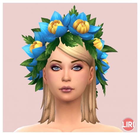 Mod The Sims Flower Crown By Lierie • Sims 4 Downloads
