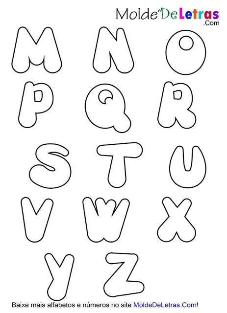 Cada duas letras nos moldes cabem em uma folha a4 deitada (paisagem). Molde de Letras do Alfabeto para Produções em Feltro ...