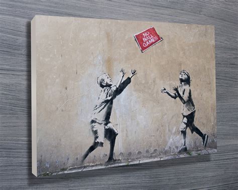 Banksy No Ball Games Canvas Print Online