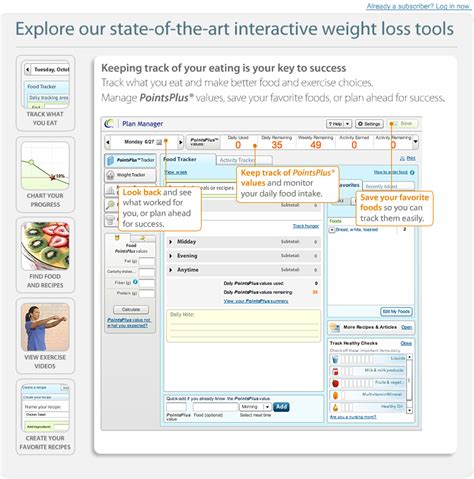 Calculate weight watchers points plus and keep track of your daily usage on the go with this app without having to buy the official calculator. WeightWatchers.com - Online Interactive Weight Loss Tools