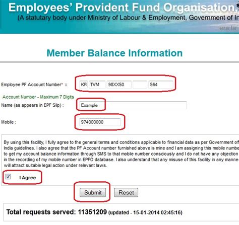 Application Forms Check Epf Balance Online Status
