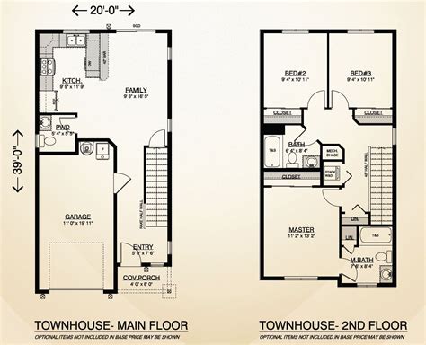 Town House Narrow Lot House Plans Town House Plans Town House Floor