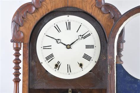 Sold Price Anglo American Wall Clock Inlaid Walnut Veneered Case