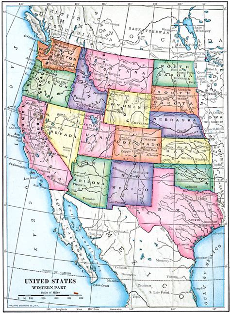 Printable Road Map Of Western Us Printable Maps Western States And