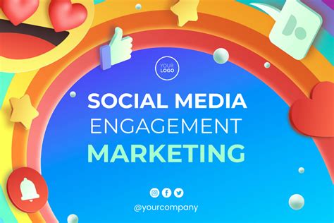 Social Media Engagement Marketing Sign Template Edit Online