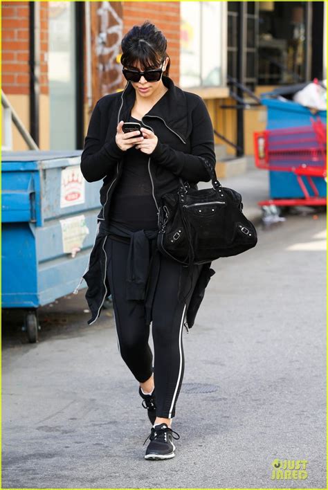 Kim Kardashian Pregnant Brentwood Workout Photo 2843853 Kim
