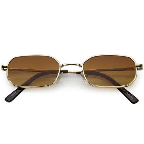 Fashion Slim Rectangular Wrap Around Dark Lens Sunglasses Sunglassla
