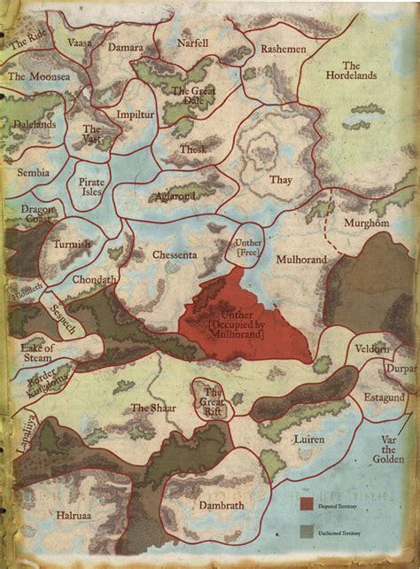 Forgotten Realms Political Map Map Vector