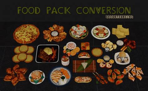 Food Pack Conversion S3 To S4 At Dream Team Sims Sims