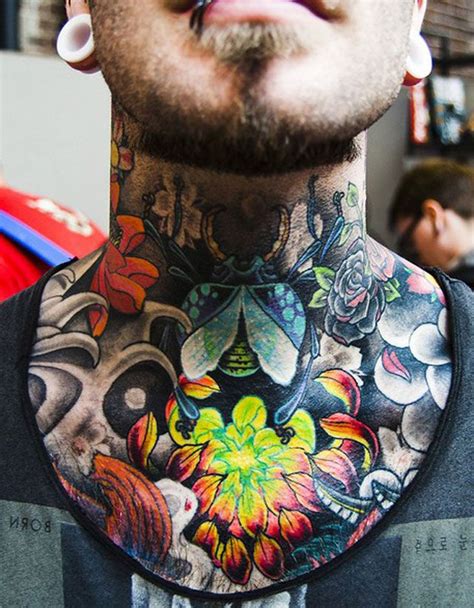 Wonderful neck design tattoo for men. Neck Tattoo Designs for Men - Mens Neck Tattoo Ideas