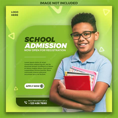 Premium Psd School Admission Social Media Promotion And Web Banner