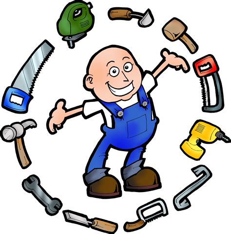 Download Free Handyman Logos Clipart Man With Tools Png Clipartkey