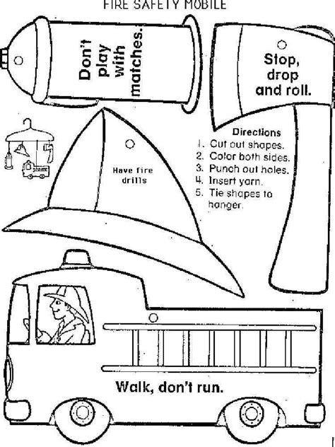 Fire Safety Print Outs Coloring Pages