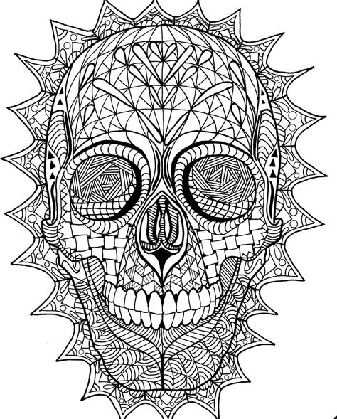 Coloring sheets sugar skull coloringagesrintable free for adults. Sugar Skull Zentangle Coloring Page by InspirationbyVicki ...