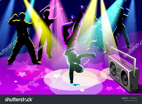 Vector Illustration Many People Dancing Club Stock Vector Royalty Free 1178093074 Shutterstock