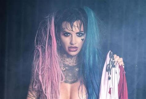 Jemma Lucy Poses Naked And Flashes Extensive Tattoos In X