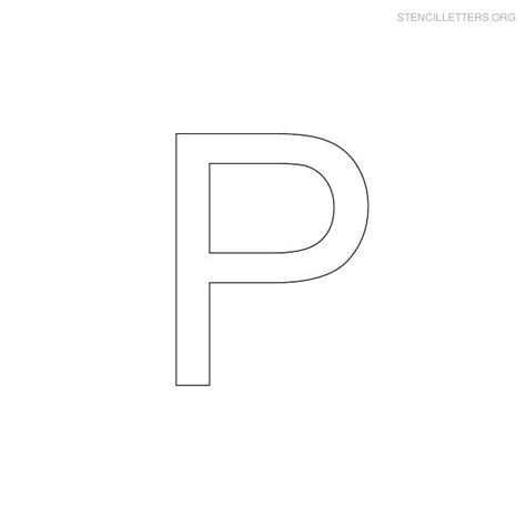 Letter P Printable Alphabet Stencil Templates Stencil Letters Org