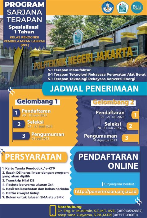 Rpl Penerimaan Pnj Ac Id Politeknik Negeri Jakarta Pnj