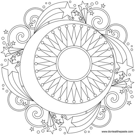 Download Moon Mandala Coloring Pages at GetDrawings | Free download