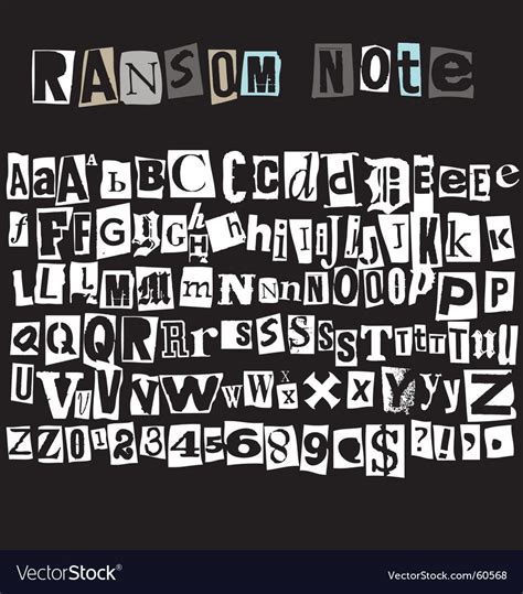 Printable Ransom Note Letters Printable Word Searches