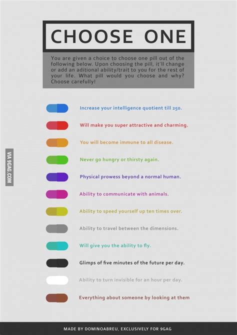 an info sheet with the words choose one in different colors and font which are also on