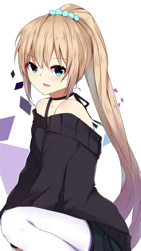 anime girl with dark blonde hair