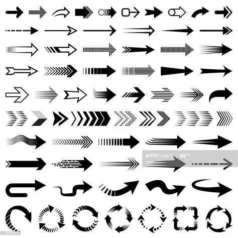 Set Of Vector Arrows Different Shapes Of Arrows Design Elements