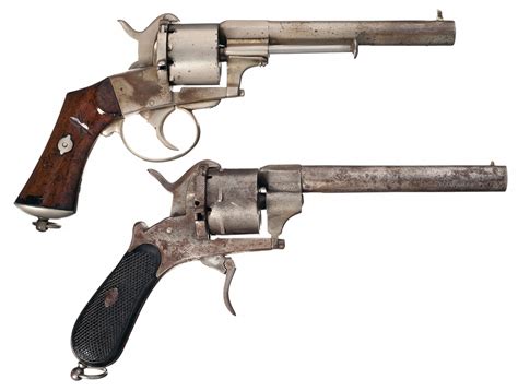 Collectors Lot Of Two Pinfire Revolvers A Lefaucheux Double Action