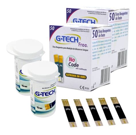Kit Tira Lanceta Medir Glicose Glicemia G Tech Free Amo Sa De