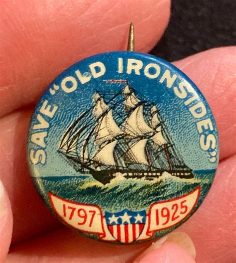 Lovely Antique Pin Save Old Ironside 1797 1925 Whitehead And Etsy
