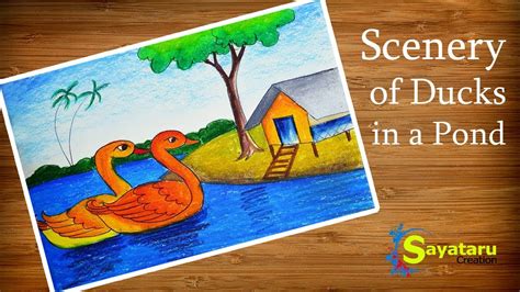 See full list on howtodrawforkids.com How to draw Scenery of Ducks in a Pond, Easy Ducks drawing ...