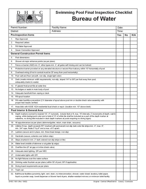 Printer Maintenance Checklist Template