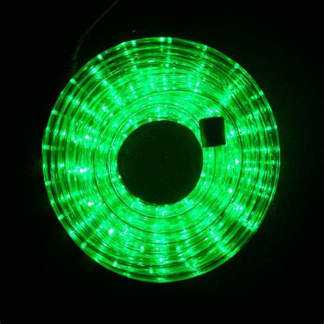 Wyzworks 150 Feet 12 Thick Green Preassembled Led Rope Lights With 10