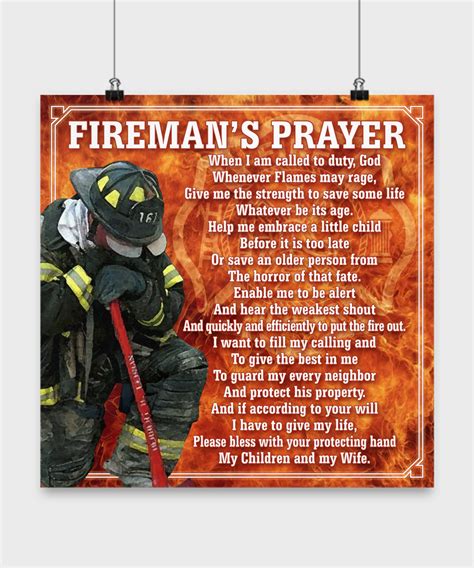 Free Printable Firemans Prayer Printable Templates