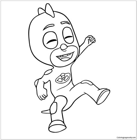 Gekko From Pj Masks 1 Coloring Page Free Printable Coloring Pages