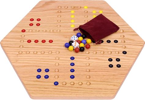 Oak Hand Painted Double Sided Aggravation Board Game By Amish Toy