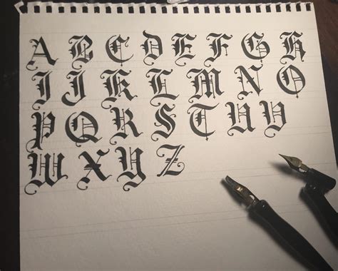 The Full Blackletter Alphabet My Lines Are A Bit Wonky Sorry About
